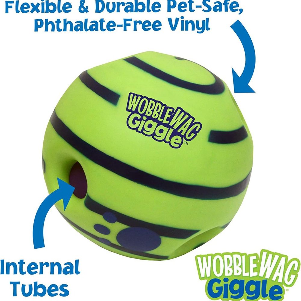 Wobble Wag Giggle Ball, Interactive Dog Toy - Picture 3 of 6